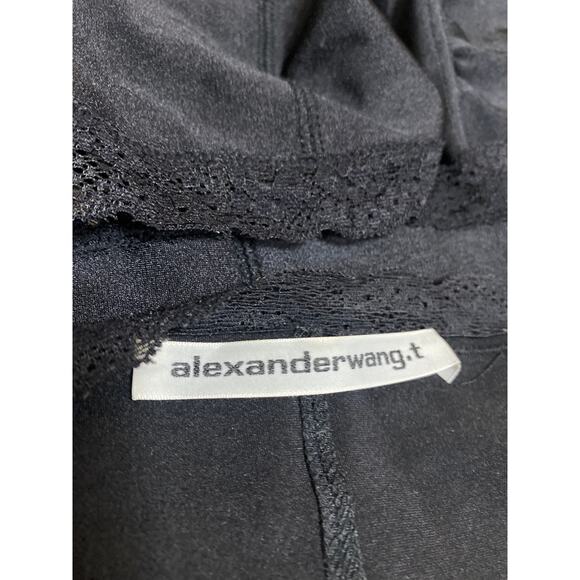 Alexander Wang Black Sleeveless Cami Camisole Bandeau Bustier Crop Tank Top Sz M - Picture 3 of 3